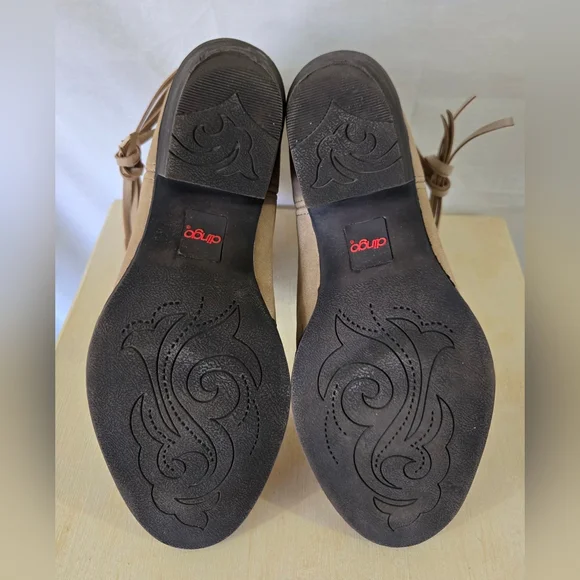 Dingo Women's Tan Floral Western Cowboy Booties Size 9M - Picture 7 of 11